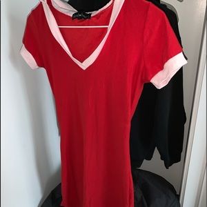 Red & white fitted dress